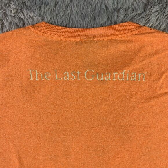 The Last Guardian Shirt Mens Small Orange Trico Boy Video Game Double Sided Tee - Picture 7 of 9